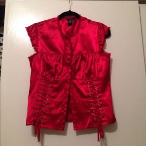 Red Victoria's Secret holiday sexy top!