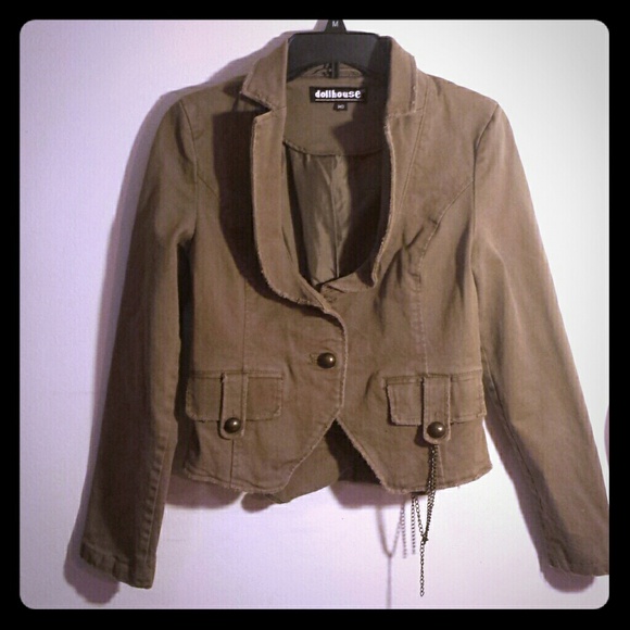 Greenish blazer/jacket with metal hardware