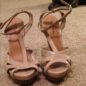 Nude high heels