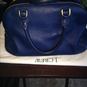 Large navy blue jcrew satchel