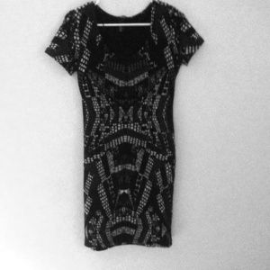 H&M printed, knee length dress. (M)