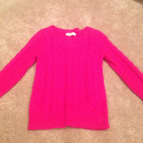 Loft pink cable sweater