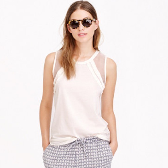 J. Crew Tops - [j.crew] // white petal tank