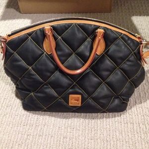 Dooney & Burke Black Quilted Satchel