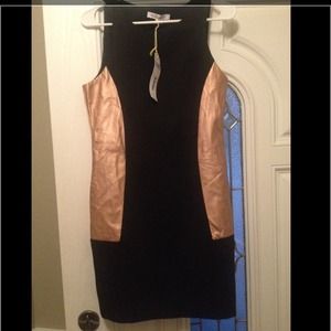 Gold and black BCBG dress