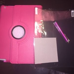 Ipad case with screen protector and styles pen