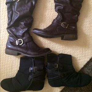 Two pairs of boots.