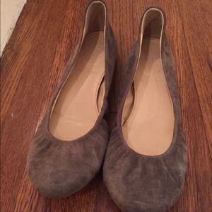 J.Crew grey suede flats