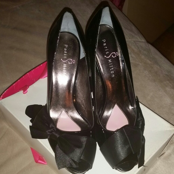 Paris Hilton peep toe pumps