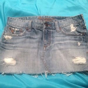 Jean mini skirt