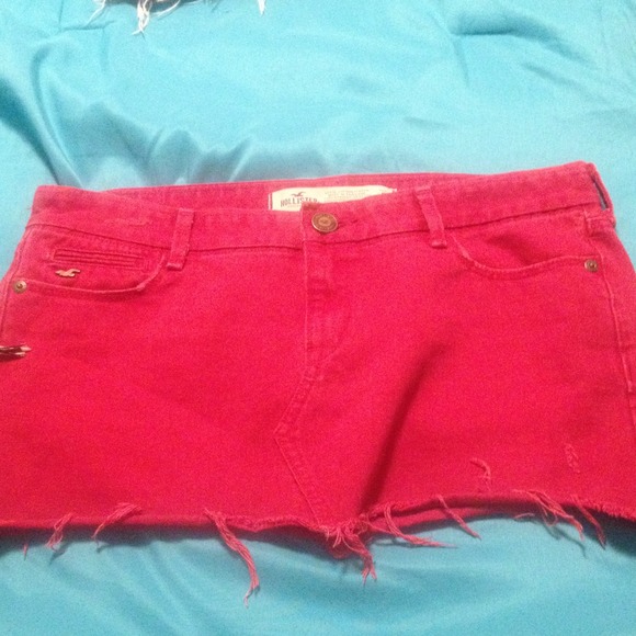 Red mini Jean skirt - Picture 1 of 1