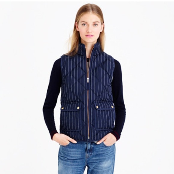 Jcrew Pinstriped Excursion vest