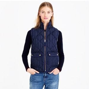 Jcrew Pinstriped Excursion vest
