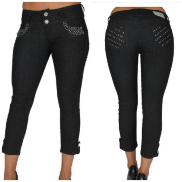 Black levantacola push up Capri - Picture 2 of 3