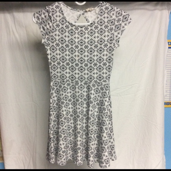 black and white dress