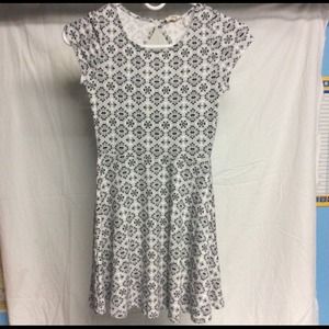 black and white dress