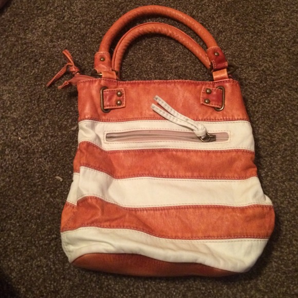Orange and white stripe dolce & gabana bag!!