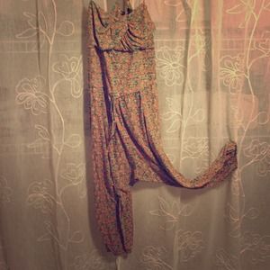 Floral Pocketed Jumpsuit