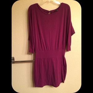 Express purple drop waist tunic dress