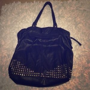 Studded leather bag