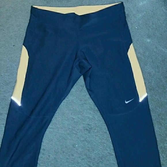 Nike Dri-Fit Gray & Neon Orange Leggings