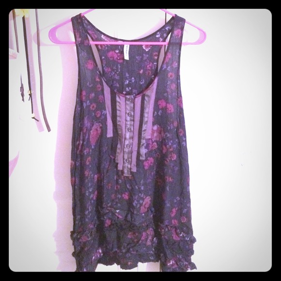 Floral long shirt/dress