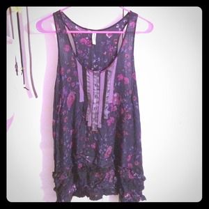 Floral long shirt/dress