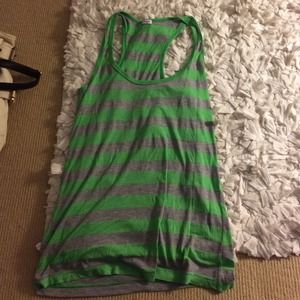 Splendid grey and green racerback tank