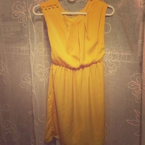 Yellow Skater Dress