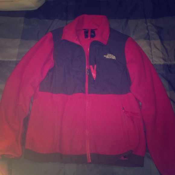 Pink and grey Denali northface!