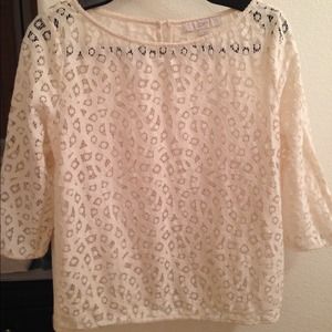 Cream color cutout top
