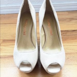 Luxury Rebel nude modern wedges