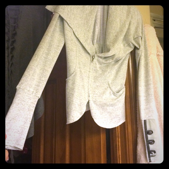 Gray knit Blazer