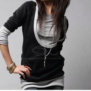 NWOT Hooded Long Top