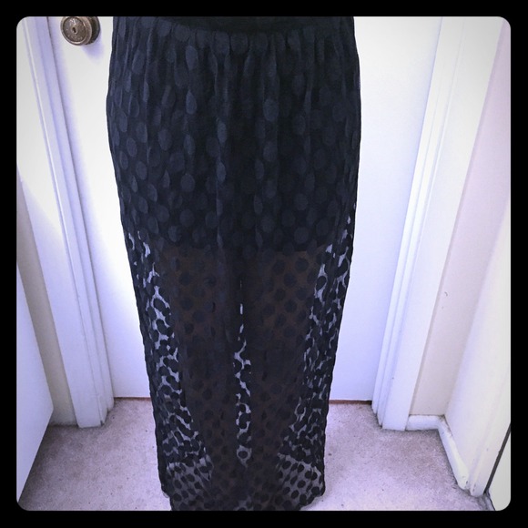 Long black skirt