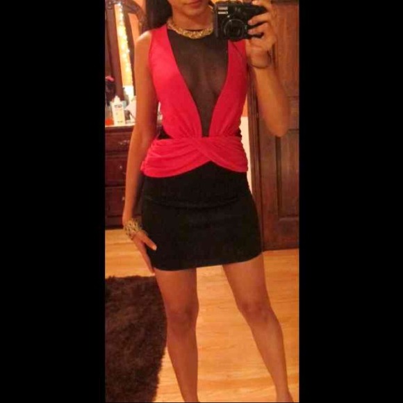 Black and red dress
