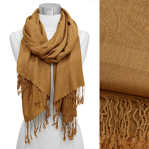 *SOLD 47% OFF* Caramel Silk Blend Pashmina