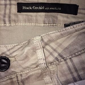 Black Orchid Plaid Jeans