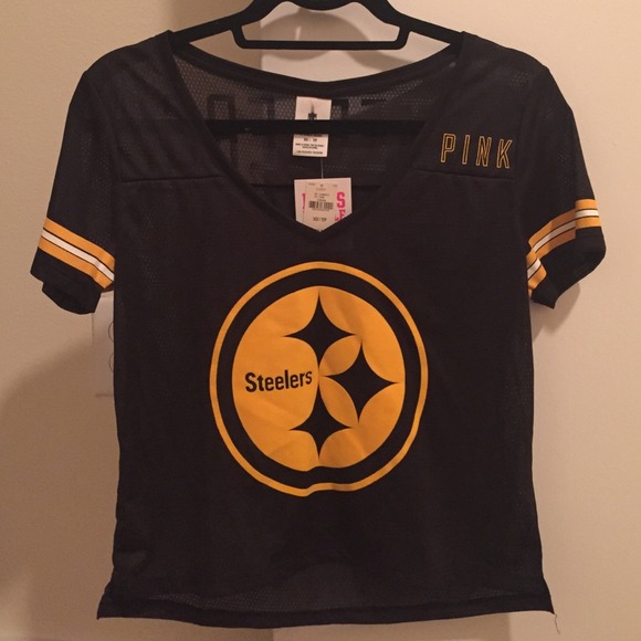 Victoria's Secret Tops - NWT Steelers VS PINK Crop Jersey