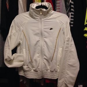 Nike Track Jacket (off white and gold)