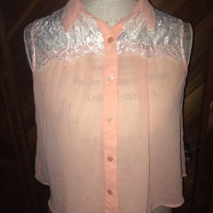 Peach crop shirt