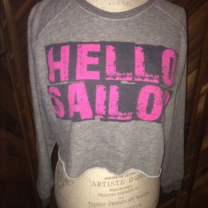 Grey cropped sweater