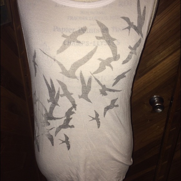 White and black tank top