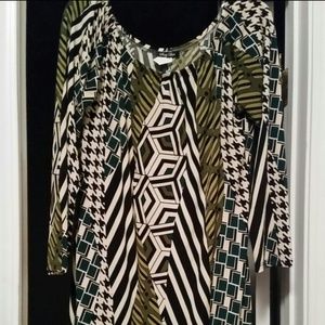 Aztec print mini dress