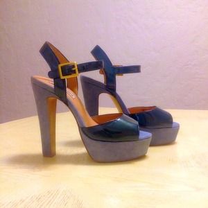 Steve Madden Dynemite Blue Suede Platform