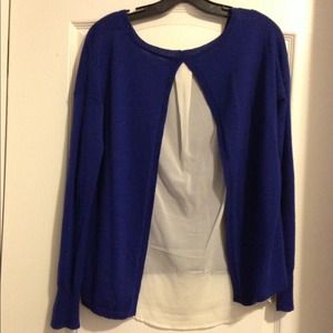 Marino wool cashmere blend top with blouse insert