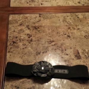 Black belt with flower detail