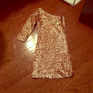 Sequin gold dress