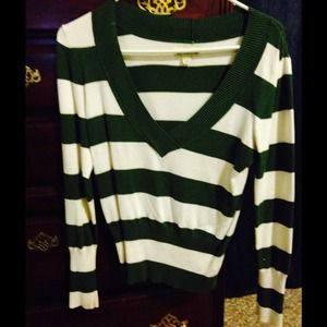 Light sweater- green white striped