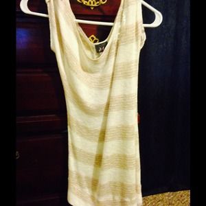 Cream/white striped light sweater